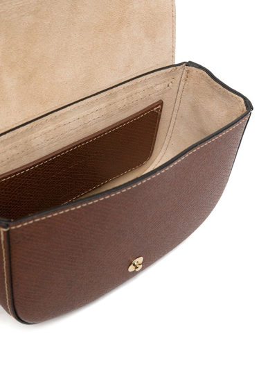 Shop Longchamp Leather Crossbody Bag In Brown