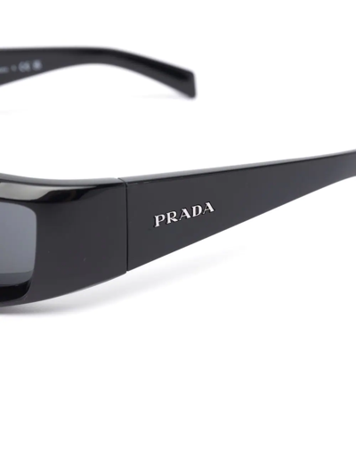 Shop Prada Square Tinted Sunglasses In Black