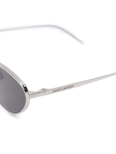 Saint Laurent Cat-eye Silver-tone Sunglasses In Silver