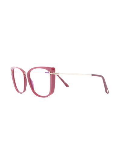 Tom Ford Square-frame Optical Glasses In Red