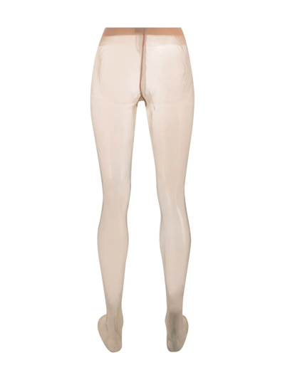 Shop Falke Sheer-coverage Finish Tights In Neutrals