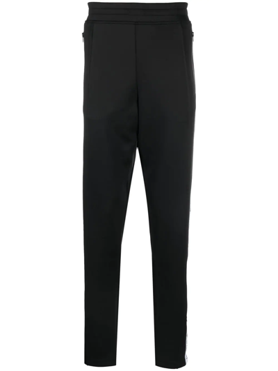 Moschino Black Double Question Logo Track Pants In Black