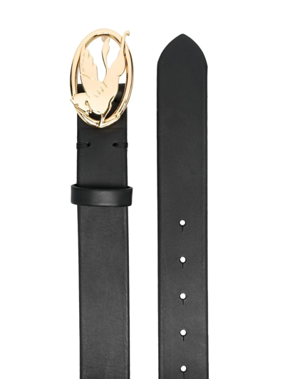 Shop Etro Logo-plaque Leather Belt In Black