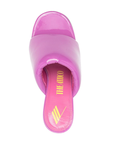 Shop Attico Rem 120mm Padded Sandals In Pink