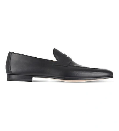 Magnanni Roberto Leather Penny Loafers In Black | ModeSens