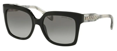 Shop Michael Kors Grey Gradient Square Ladies Sunglasses Mk2082 300511 55 In Black,grey