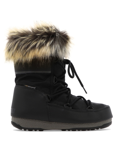 Shop Moon Boot "monaco" After-ski Ankle Boots In Black  