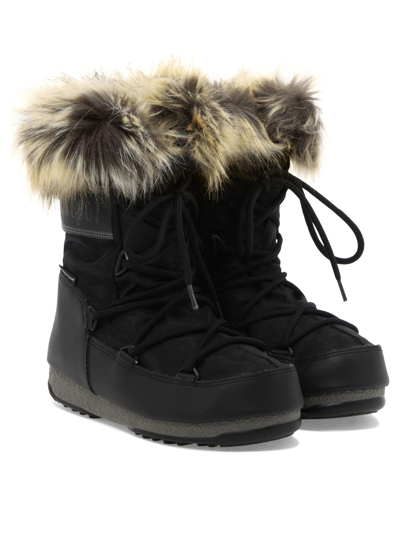 Shop Moon Boot "monaco" After-ski Ankle Boots In Black  