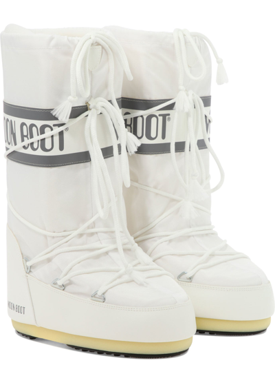 Shop Moon Boot "nylon" After-ski Boots In White
