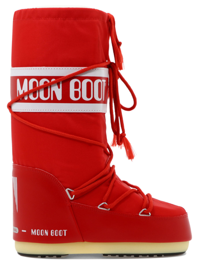 Shop Moon Boot "nylon" After-ski Boots In Red