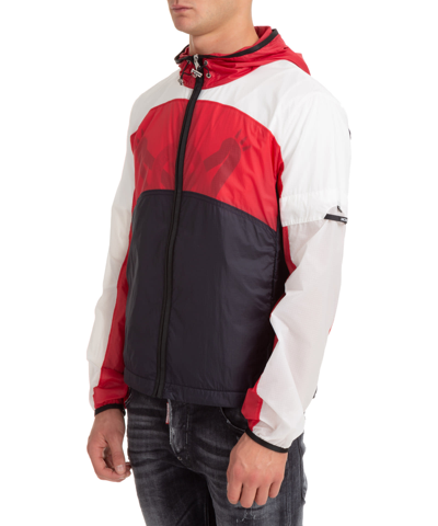 Shop Moncler Genius Craig Green Jacket In White - Red - Blue