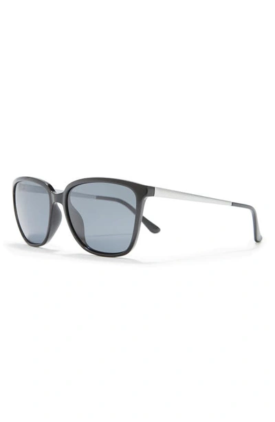 Shop Cole Haan 57mm Square Sunglasses In Black