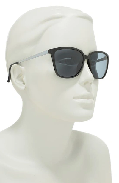 Shop Cole Haan 57mm Square Sunglasses In Black