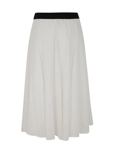 Shop Karl Lagerfeld Broderie Anglaise A In White
