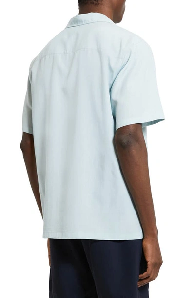 Shop Theory Noll Short Sleeve Button-up Camp Shirt In Stratus - Apf