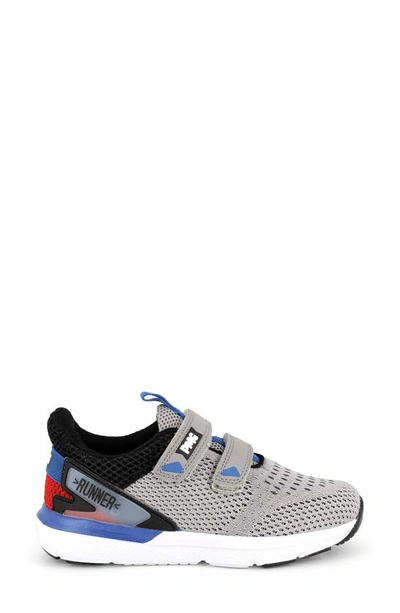 Shop Primigi Mesh Sneaker In Grey/ Blue