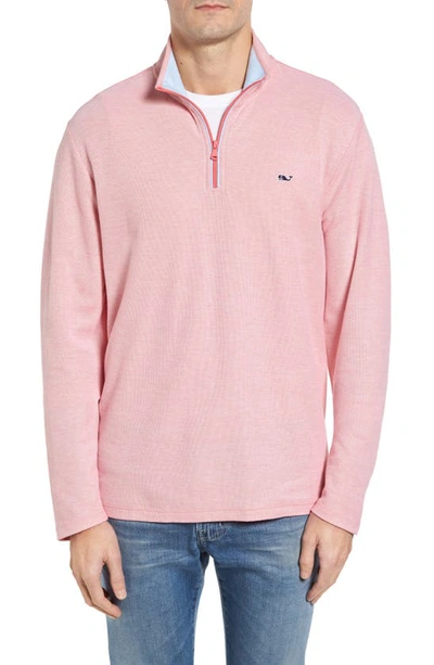 Shop Vineyard Vines Breaker Saltwater Quarter Zip Pullover In Jetty Red