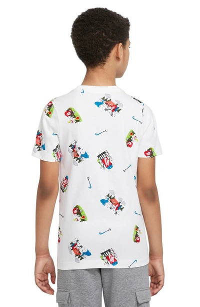 Nike Kids' Sportswear Cotton Graphic Tee In White