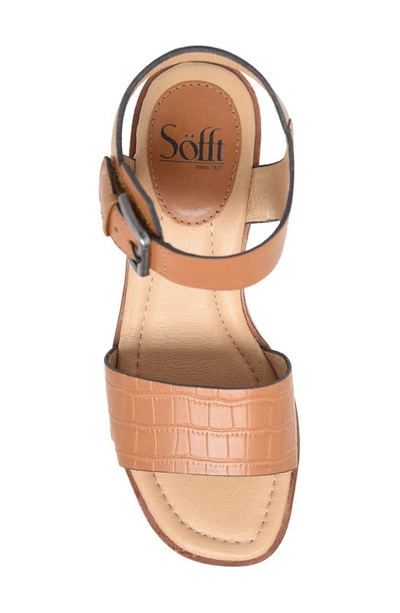 Shop Söfft Garin Wedge Sandal In Luggage