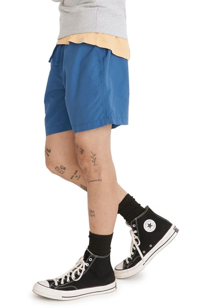 Madewell Re-sourced Everywear Shorts In Tulum Blue
