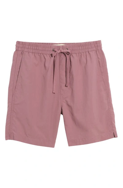 Shop Madewell Re-sourced Everywear Shorts In Frosty Mauve
