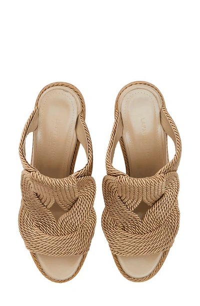 Shop Lafayette 148 Darian Knot Sandal In Taupe