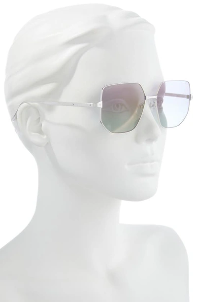 Shop Cartier Polarized Square Sunglasses In Silver