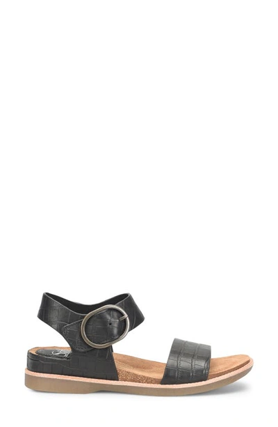 Söfft Bali Sandal In Black Croc