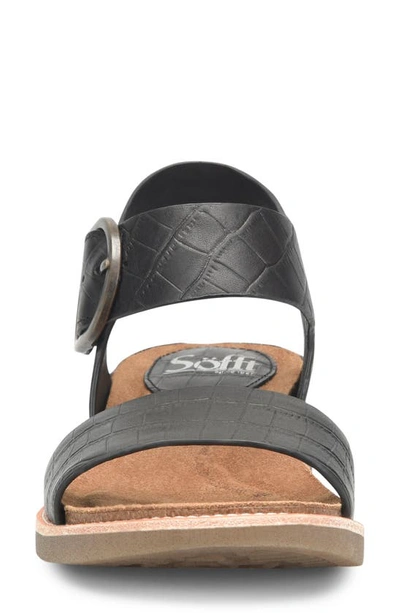 Söfft Bali Sandal In Black Croc