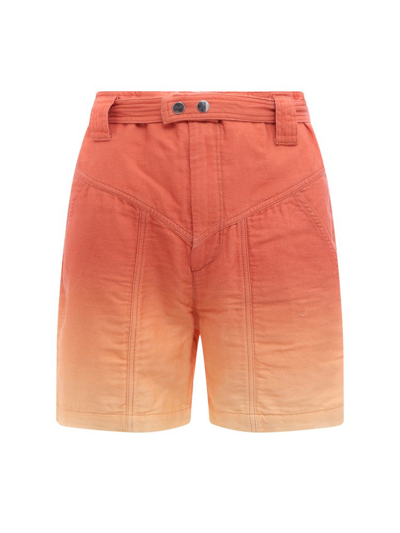 Shop Isabel Marant Kaynetd Tie Dye High Waisted Shorts In Orange