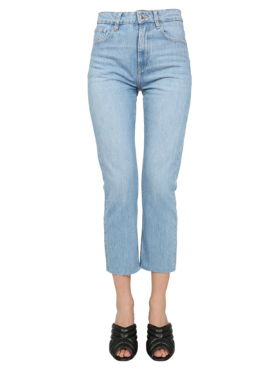 Shop Iro Hypnosis Cropped Straight Leg Jeans In Blue