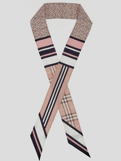 Shop Burberry Montage Printed Skinny Scarf In Multi