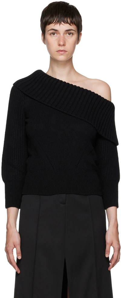 Shop Alexander Mcqueen Black Wool Sweater In 1000 Black