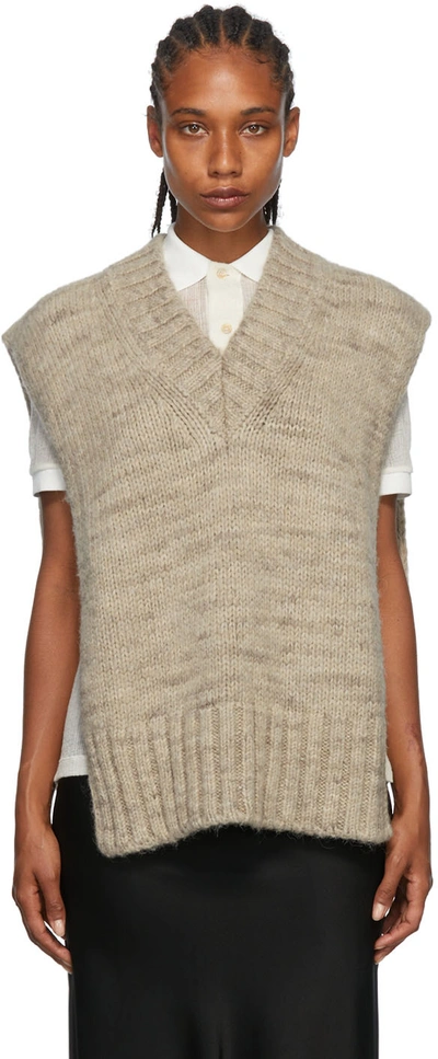 Shop Maison Margiela Beige Botanical Dye Tabard Vest In 119m Corteccia