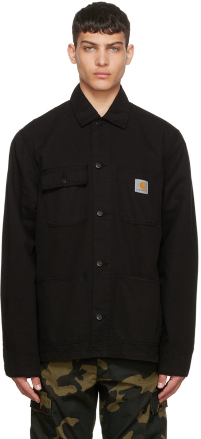 Shop Carhartt Black Michigan Chore Jacket In 89gd Black