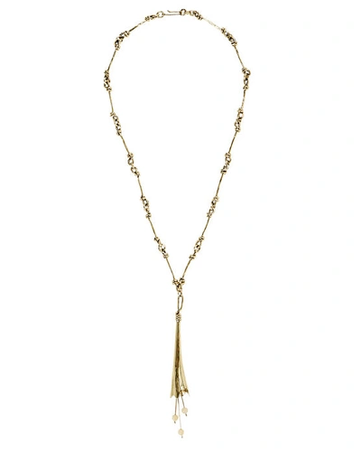 Shop Ulla Johnson Palila Knot Necklace In Gold