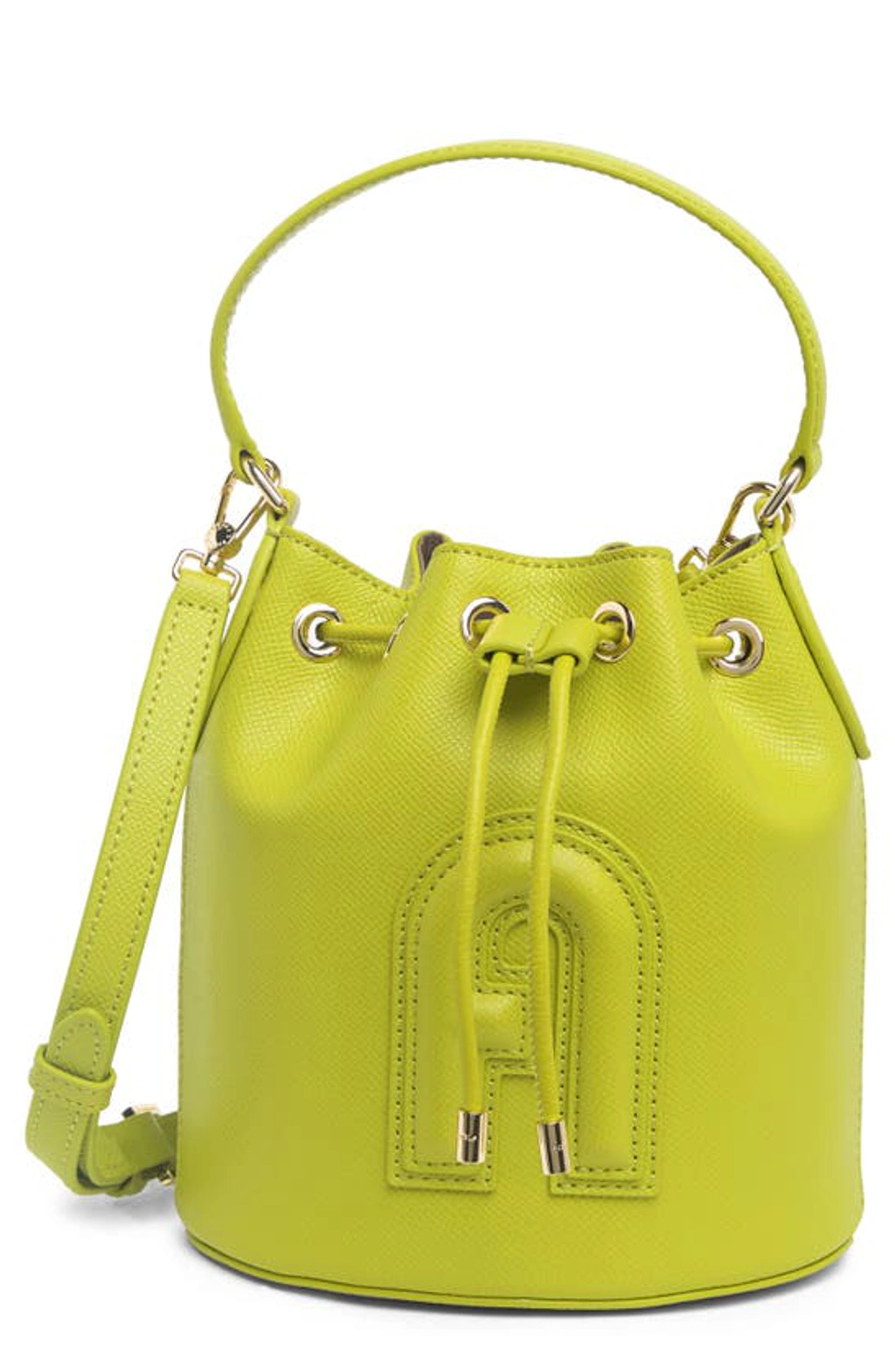 Furla Clio Mini Drawstring Bucket Bag In Avocado | ModeSens
