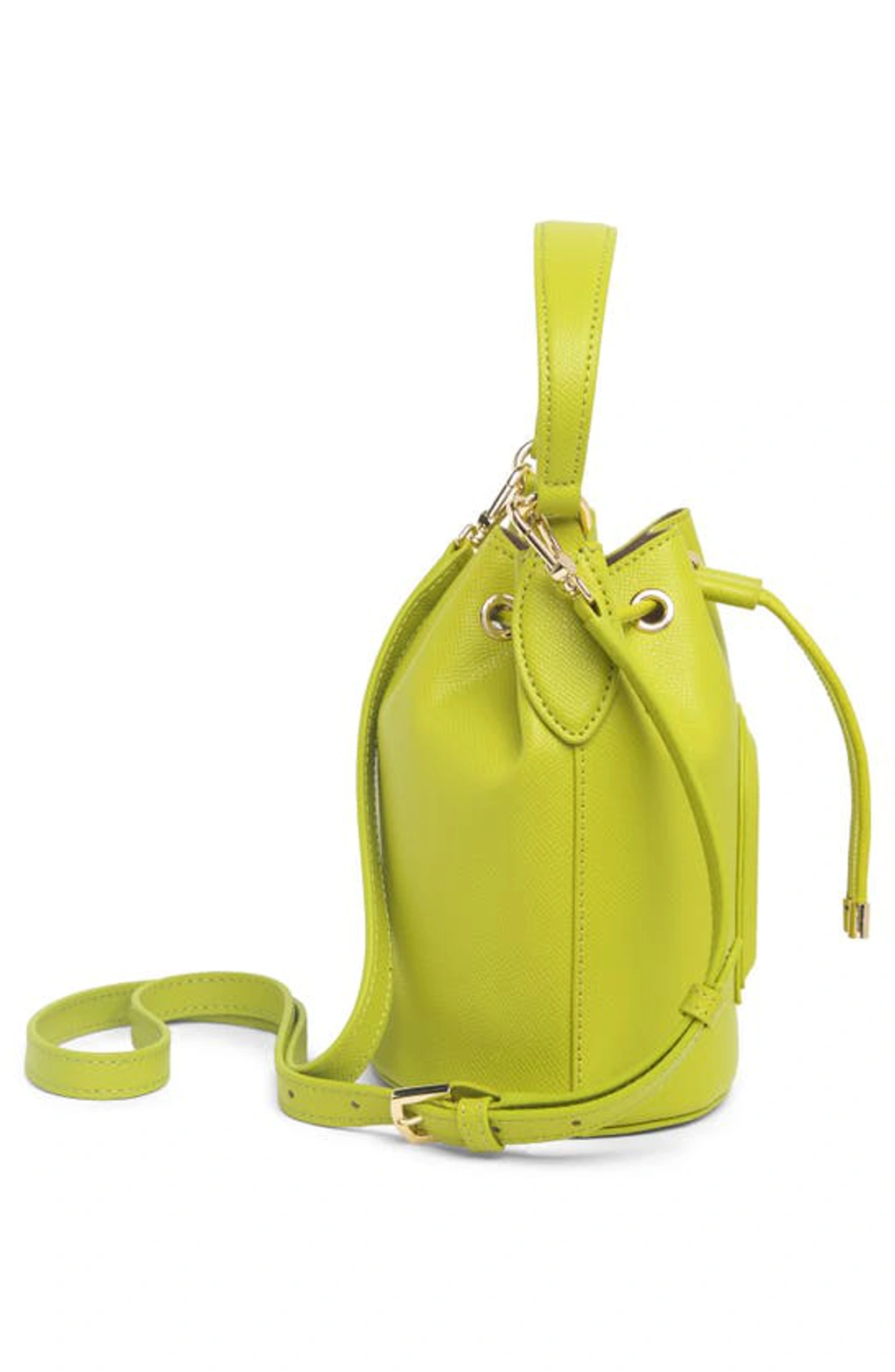 Furla Clio Mini Drawstring Bucket Bag In Avocado | ModeSens