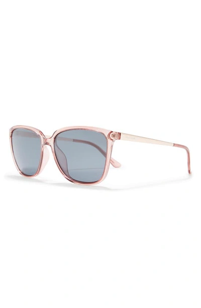 Shop Cole Haan 57mm Square Sunglasses In Pink