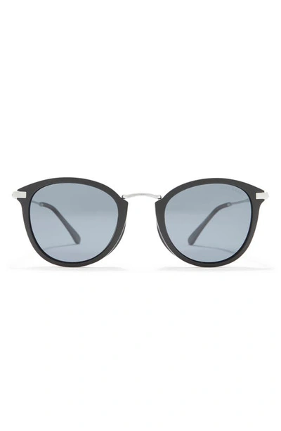 Shop Cole Haan 50mm Round Sunglasses In Black