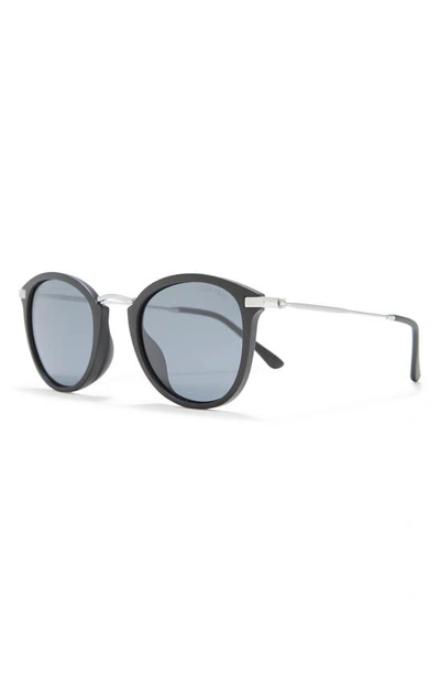 Shop Cole Haan 50mm Round Sunglasses In Black