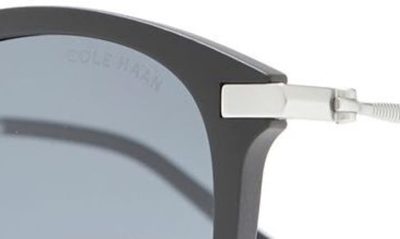 Shop Cole Haan 50mm Round Sunglasses In Black