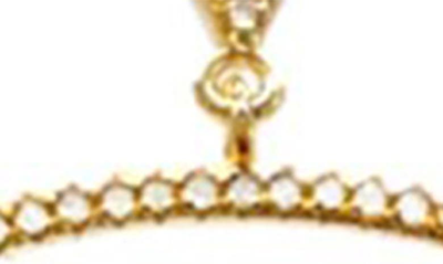 Shop Adornia Fine 14k Gold Plated Sterling Silver & Diamond Frontal Hoop Earrings In Yellow