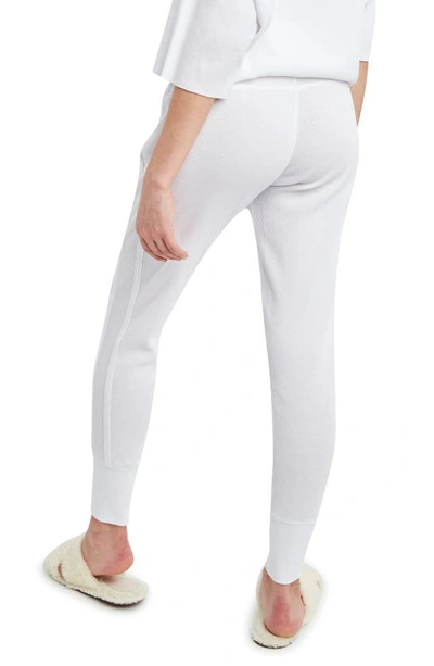 Shop Dawn Levy Jamie Waffle Knit Joggers In White
