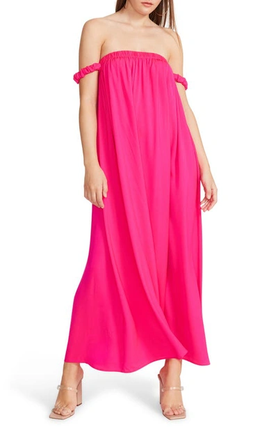 Shop Bb Dakota By Steve Madden Guava Juice Off The Shoulder Maxi Dress In Pink Glo