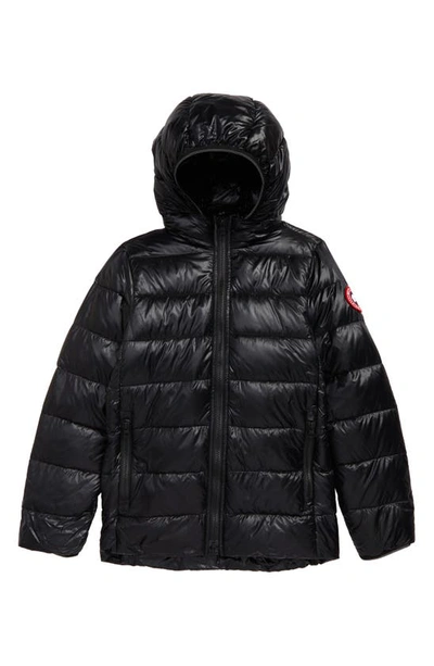 Shop Canada Goose Kids' Crofton Water Resistant Quilted 750 Fill Power Down Jacket In Black - Noir