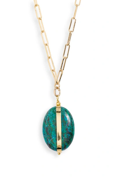Shop Isabel Marant Stone Pendant Necklace In Amazon