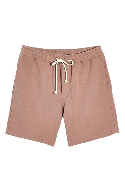 Shop Madewell 7-inch Cotton & Hemp Terry Sweat Shorts In Vintage Petal