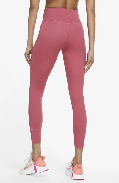 Shop Nike One Lux 7/8 Tights In Gypsy Rose/ Clear