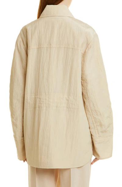Shop Vince Shirt Jacket In Pale Fawn